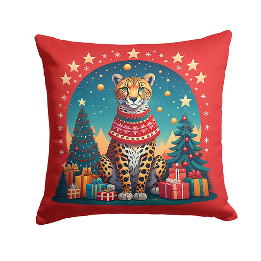 Cheetah Christmas Throw Pillow